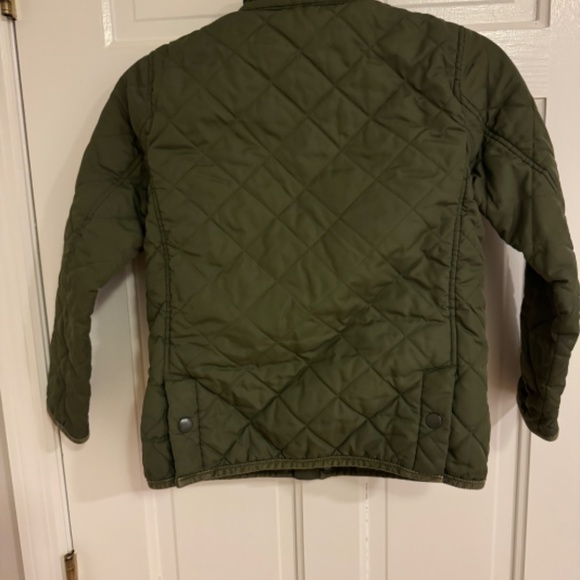 Boys green quilted field jacket small - Picture 4 of 6